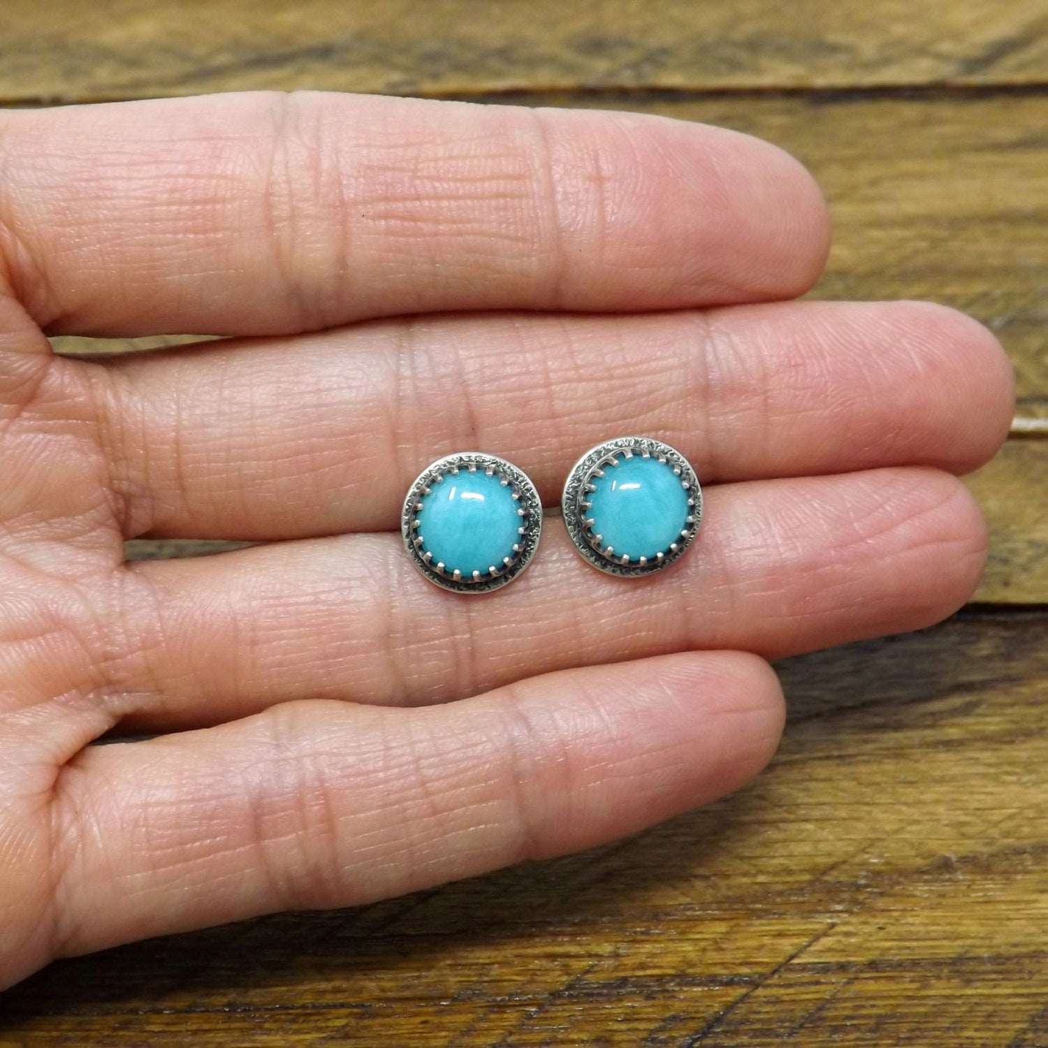 Amazonite Stud Earrings