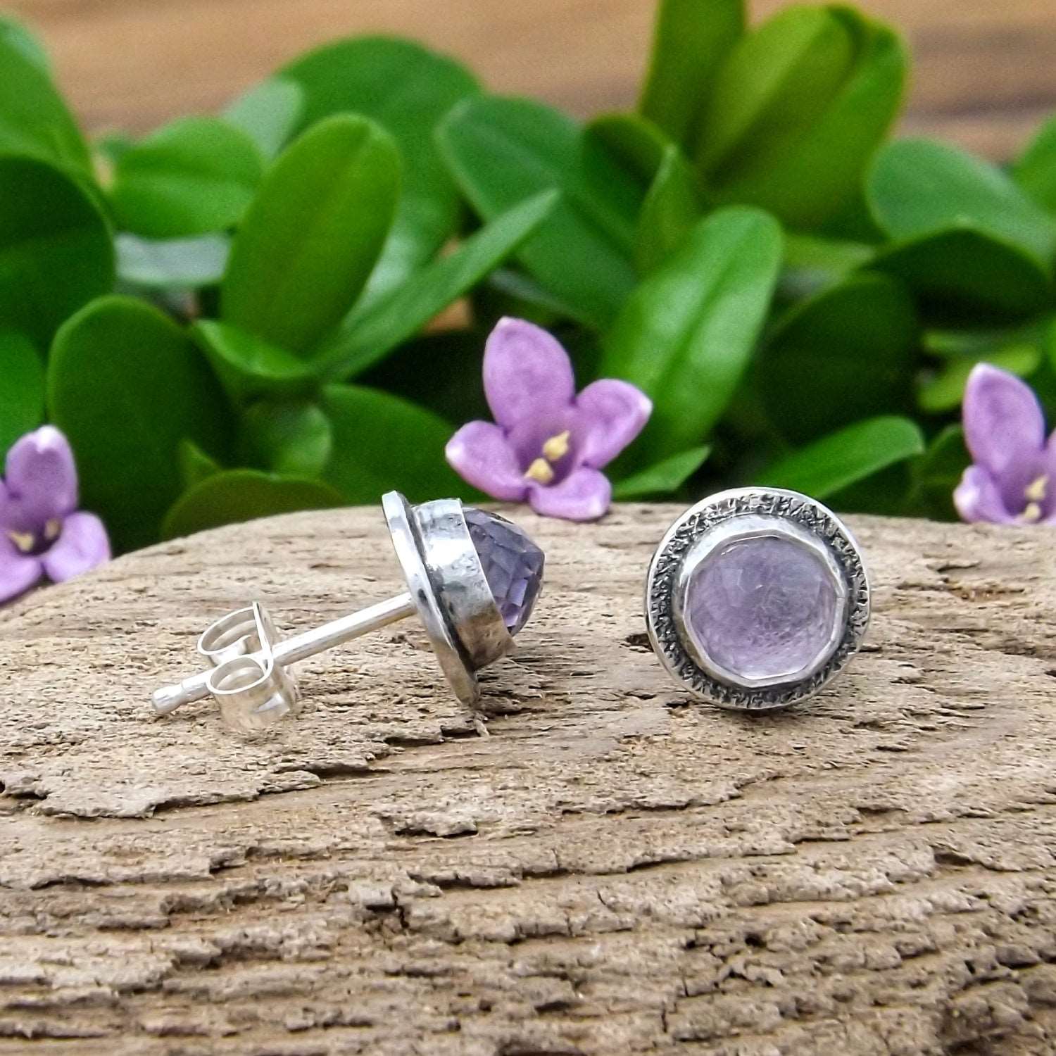 Amethyst Stud Earrings