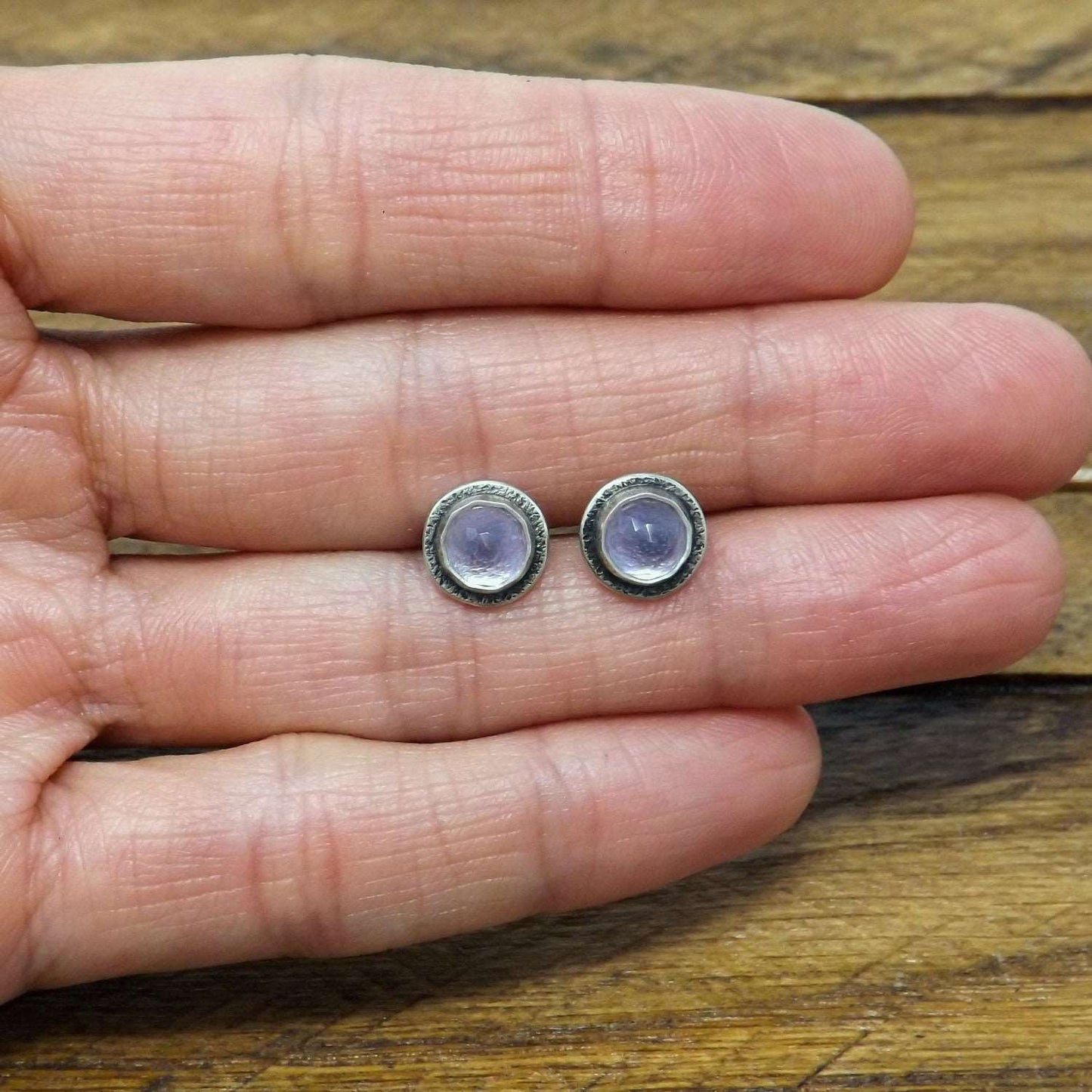 Amethyst Stud Earrings